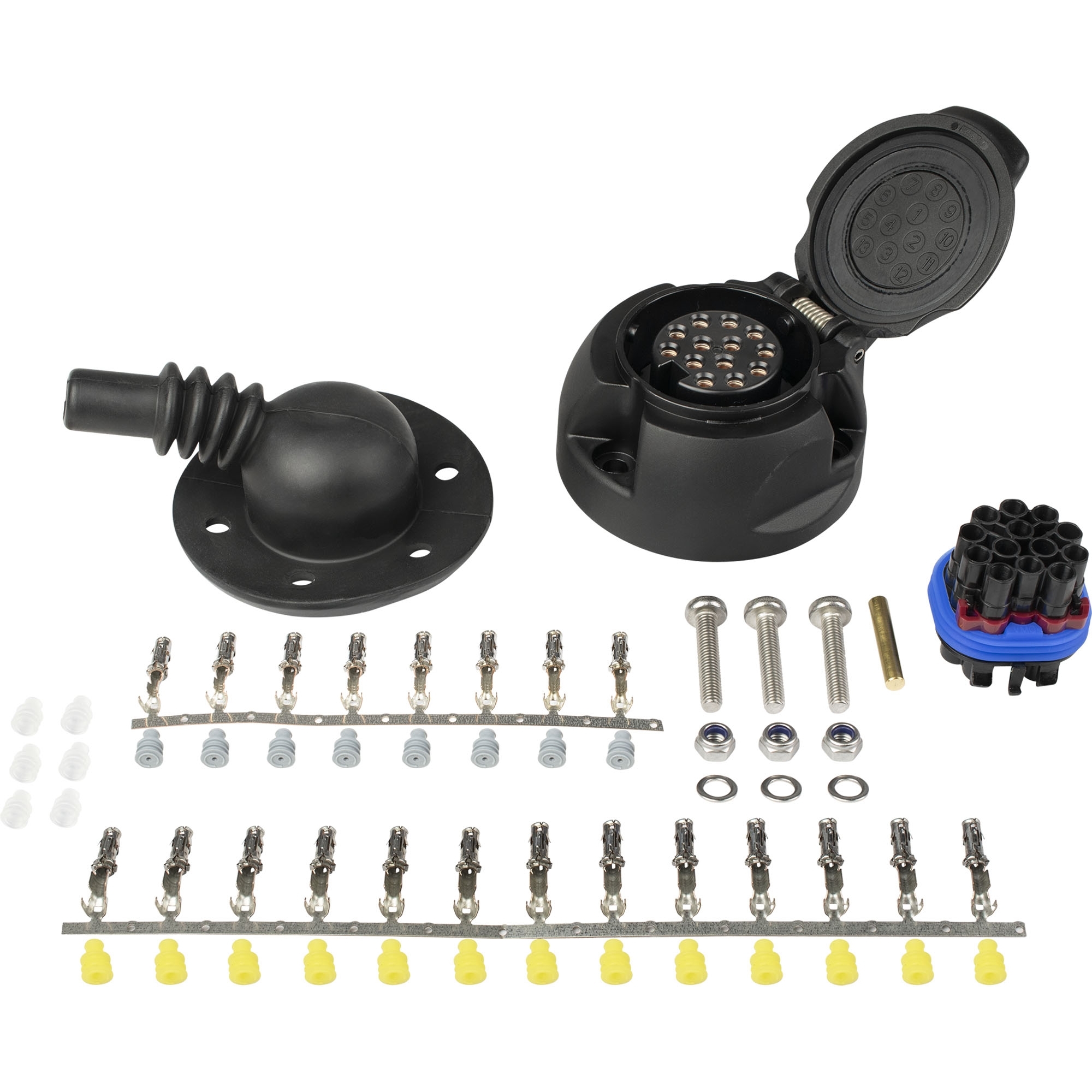 Steckdose 13-polig, 12V, Kunststoff, wasserdicht