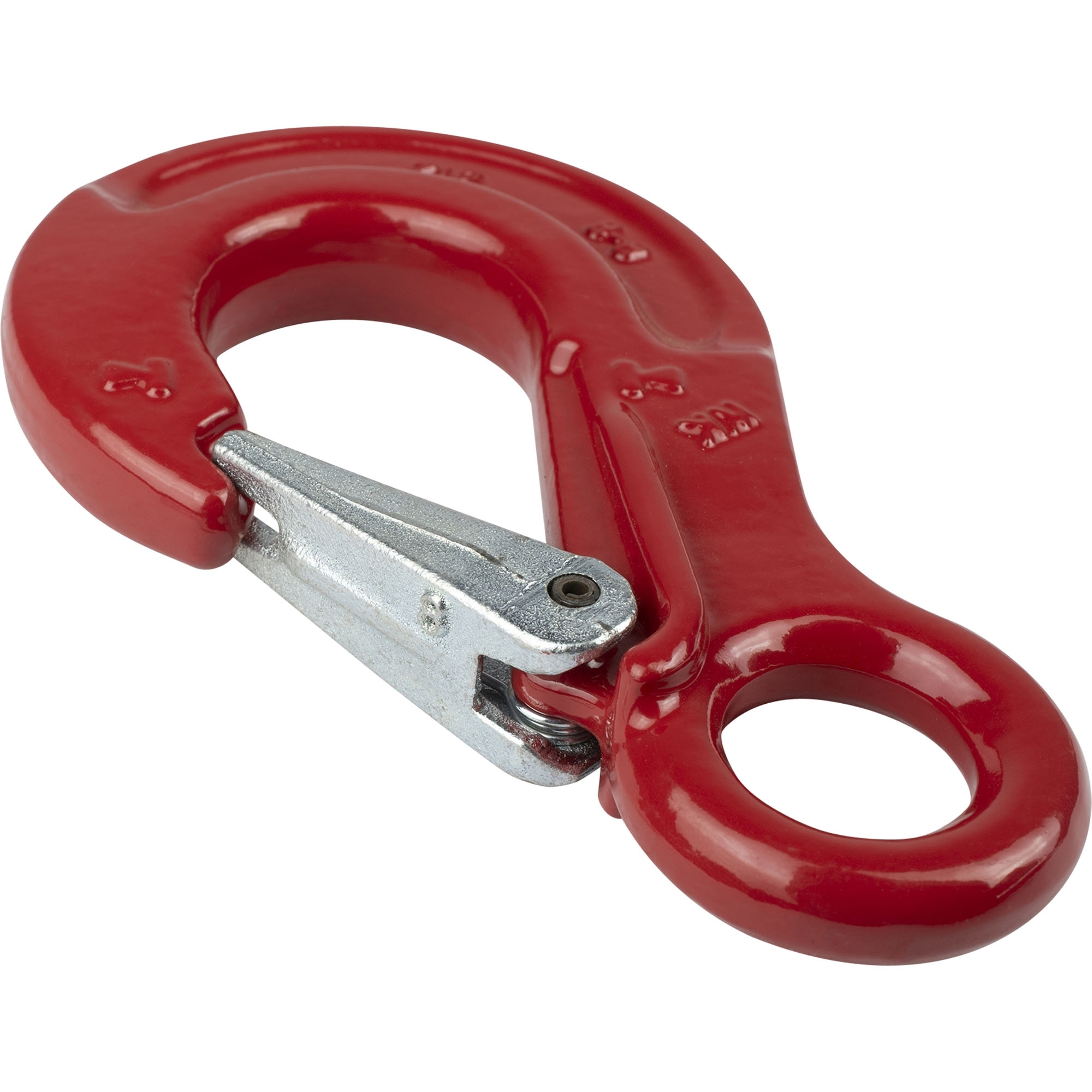 Abschlepphaken mit Sicherung, 2000 kg, Augen-Ø 25 mm, rot