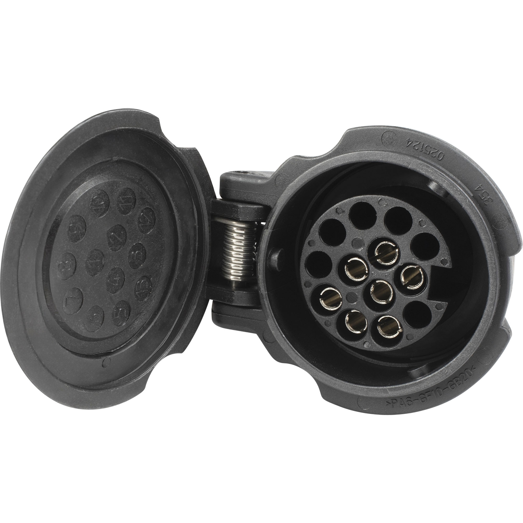 Kurzadapter, 7- auf 13-Pol, Länge 45 mm, Deckel