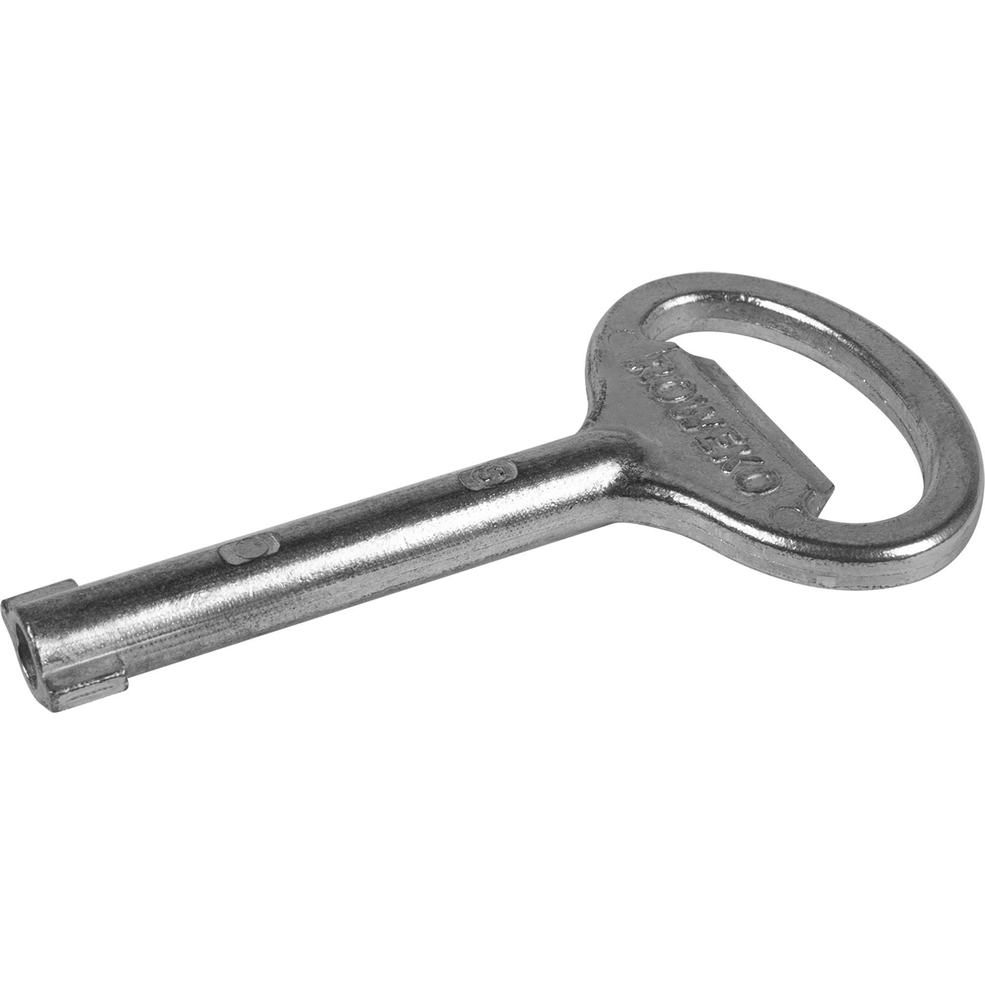 Schlüssel für Drehriegel, Doppelbart, Zinkdruckguss