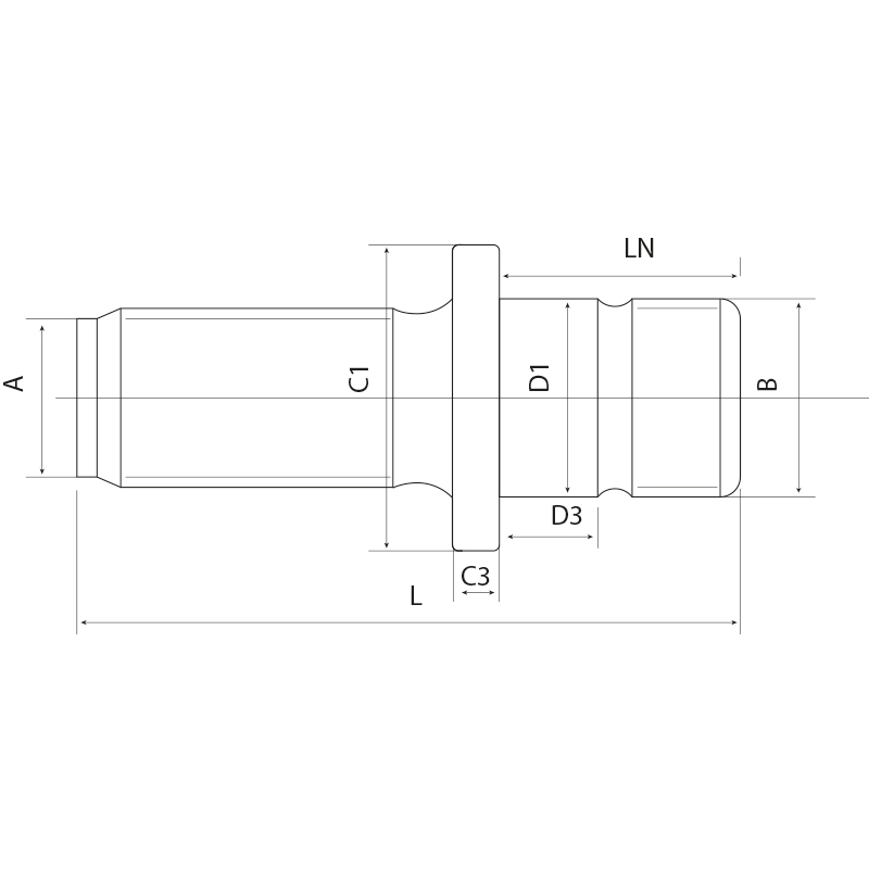 Radbolzen mit Rechtsgewinde, 22x1,5 mm, L: 112 mm, Nabensitz LN: 47mm