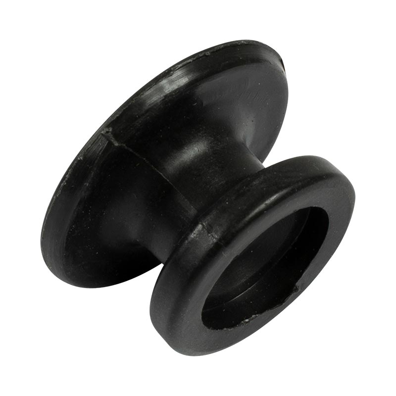 Rundknopf, Kunststoff, schwarz, Seil-Ø 6+8 mm