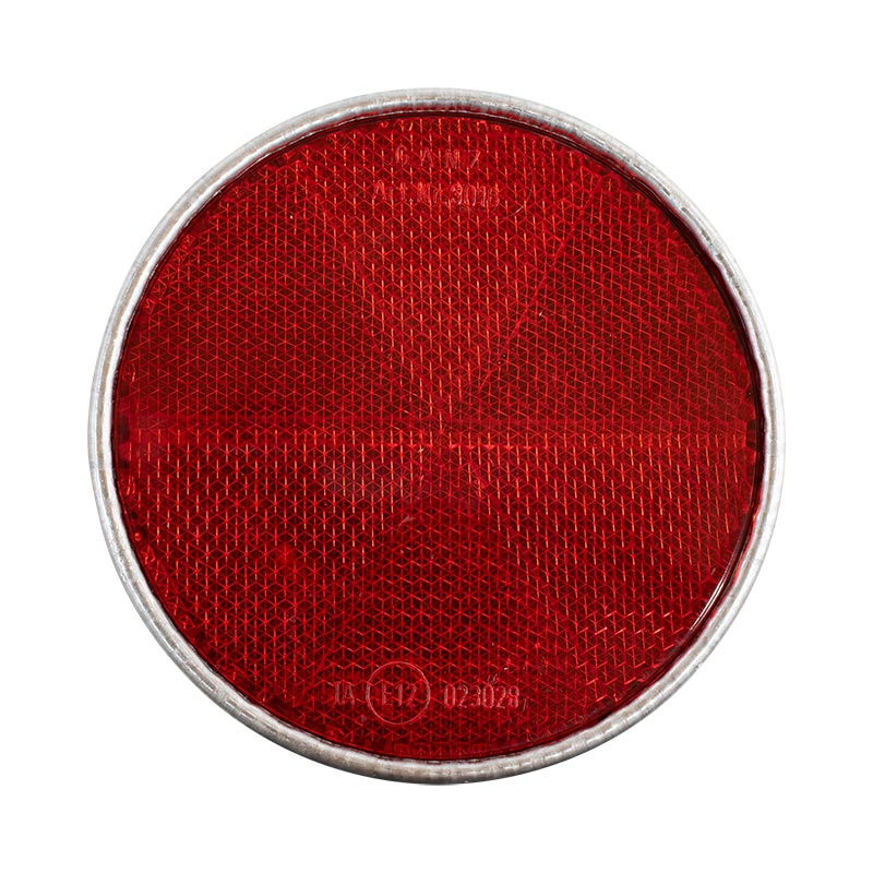Rückstrahler Ø 84 mm, rot, mit Schraube & Mutter