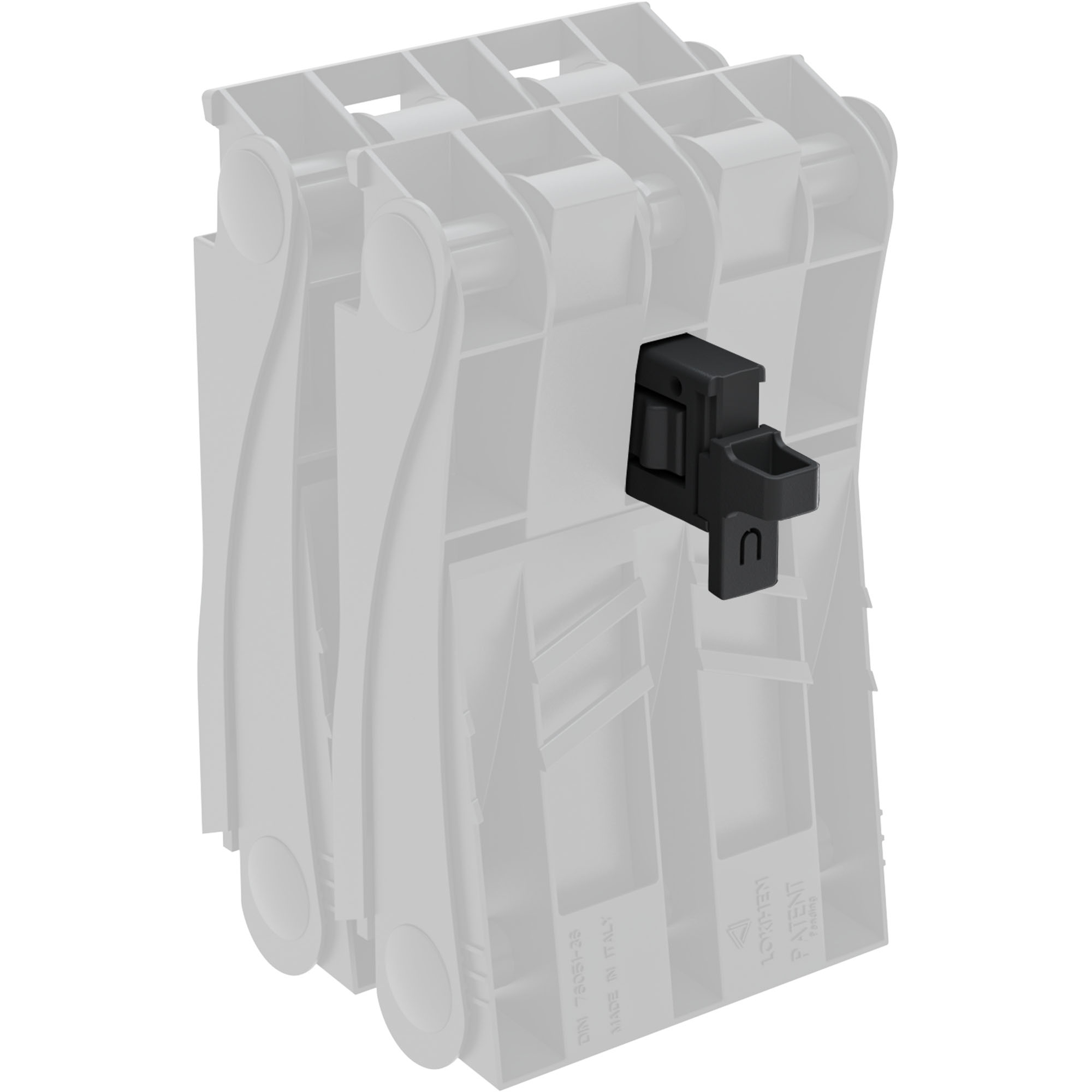 Doppelhalter für Unterlegkeil 010100120, Kunststoff, schwarz