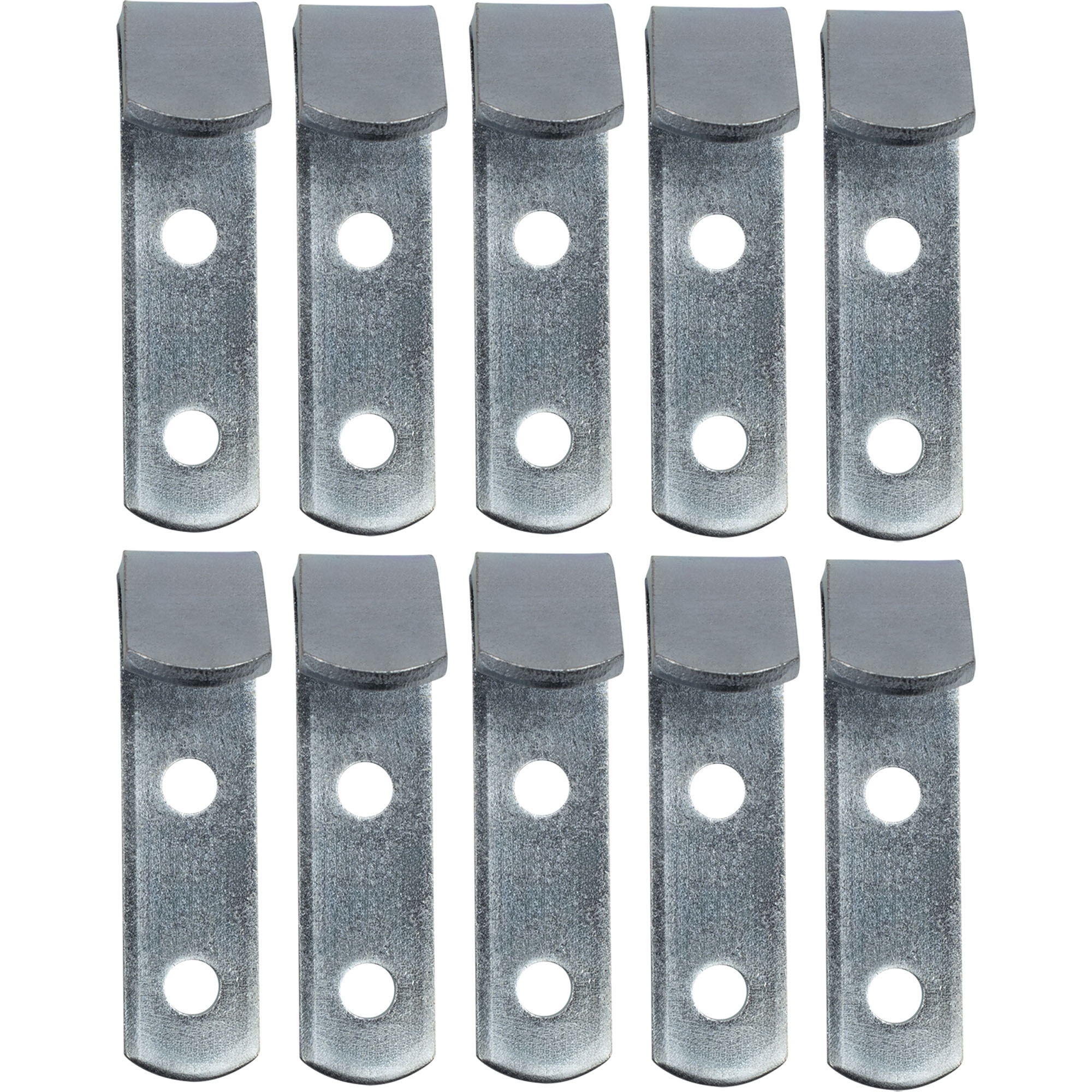 10 x Abspannhaken 2-Loch, Länge 51 mm, LA 20 mm
