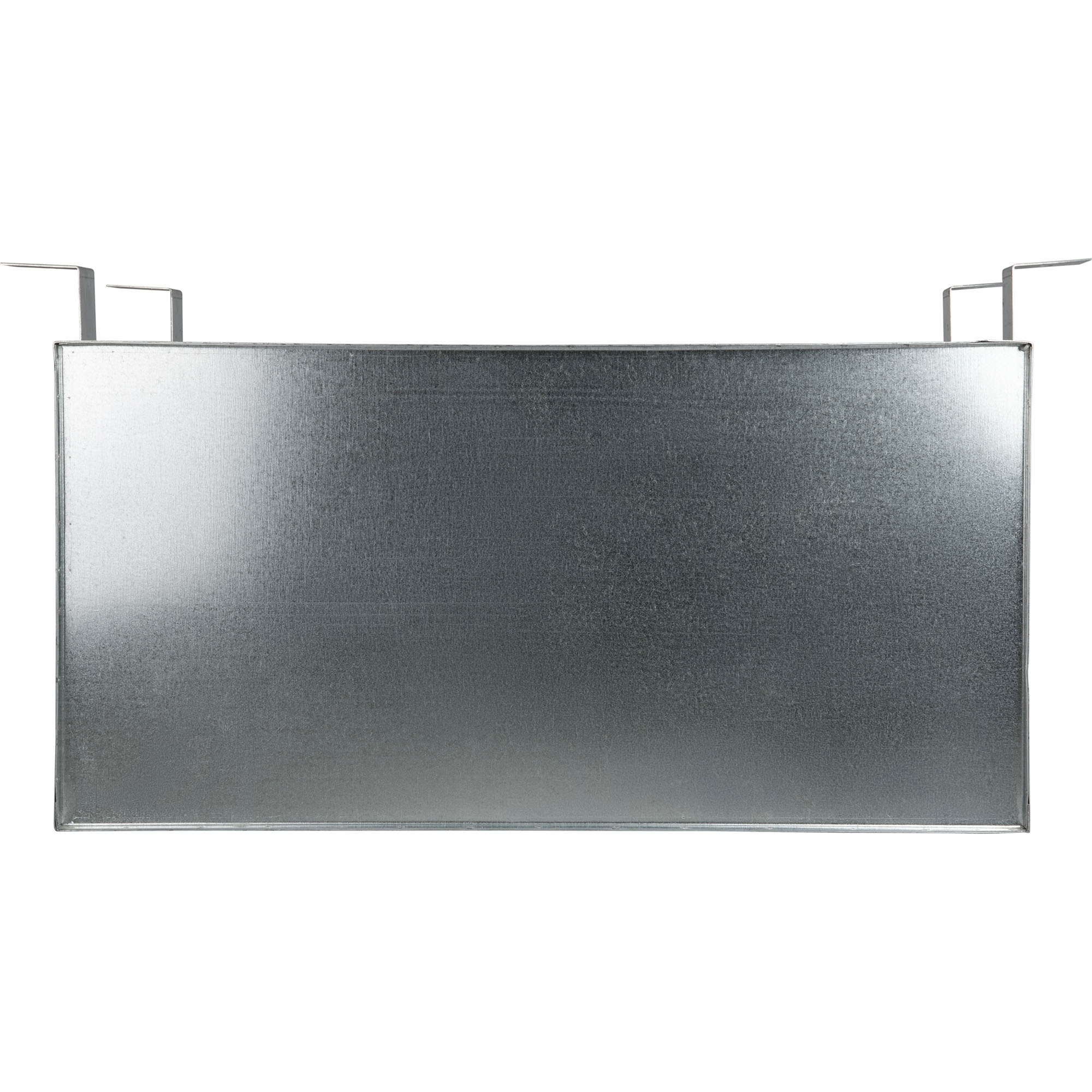 Staubox, verzinkt, mit Bügelhalter, B400 x T620 x H180 mm