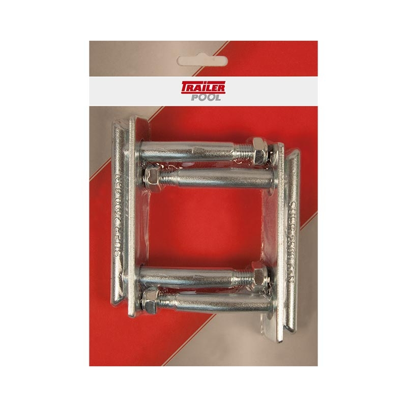 2 x Zurrbügel, 75 x 89 mm, 2500 daN