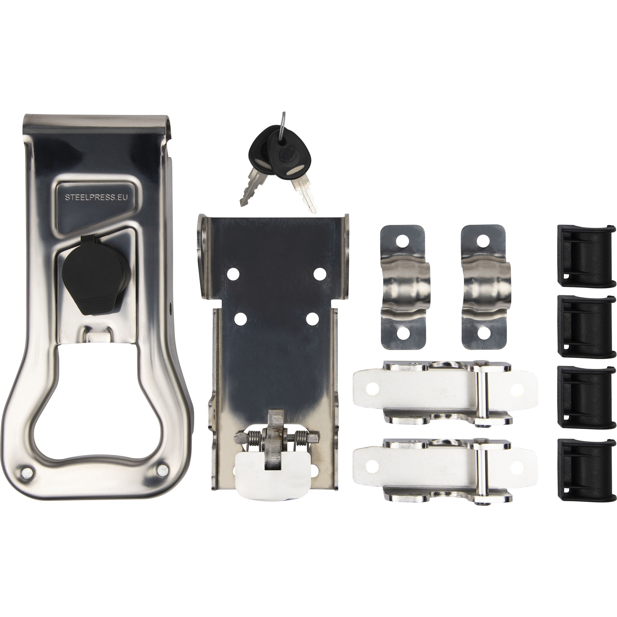 Set-Drehstangenverschluss, inkl. Rohr, Edelstahl