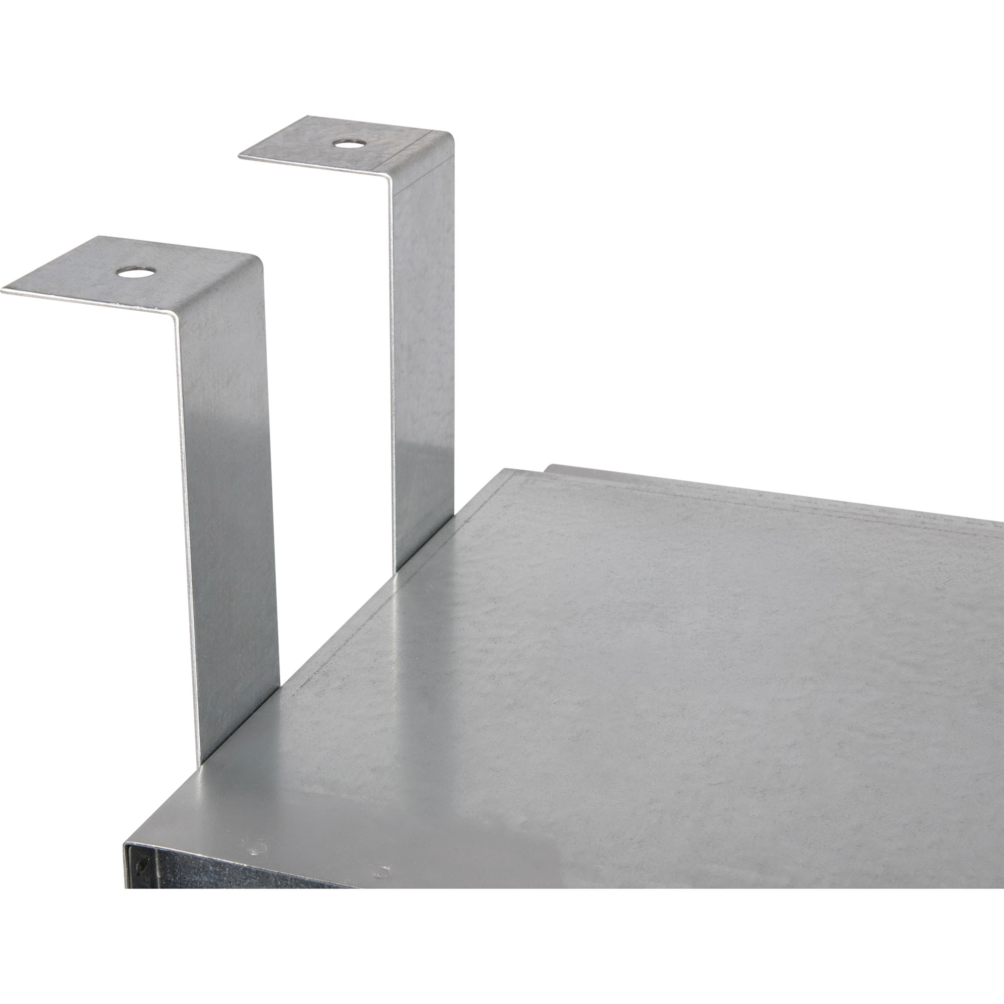 Staubox, verzinkt, mit Bügelhalter, B700 x T300 x H300 mm