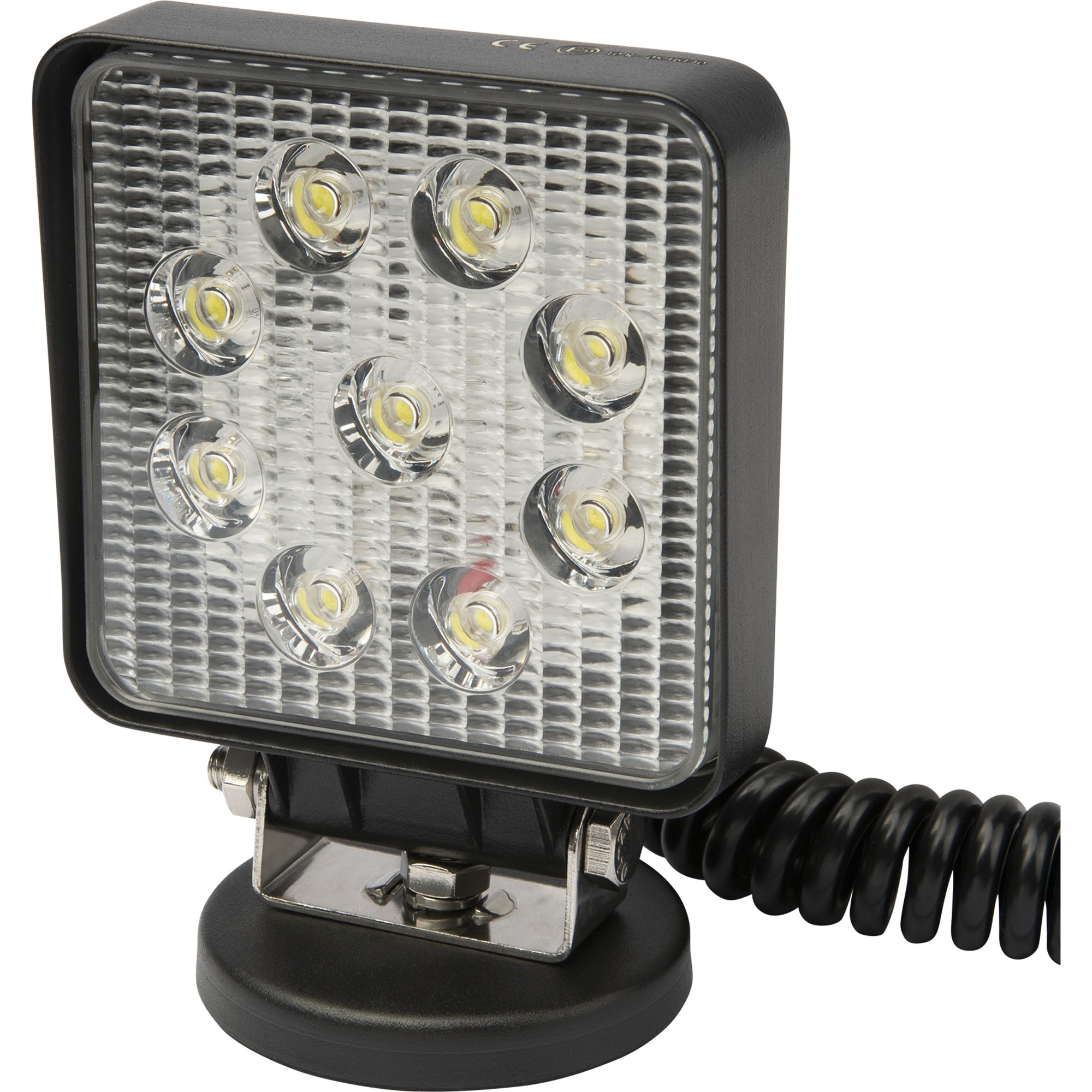 Arbeitsscheinwerfer LED, 2160 lm, 10 bis 30 V, 27W, Flut, Magnethalter