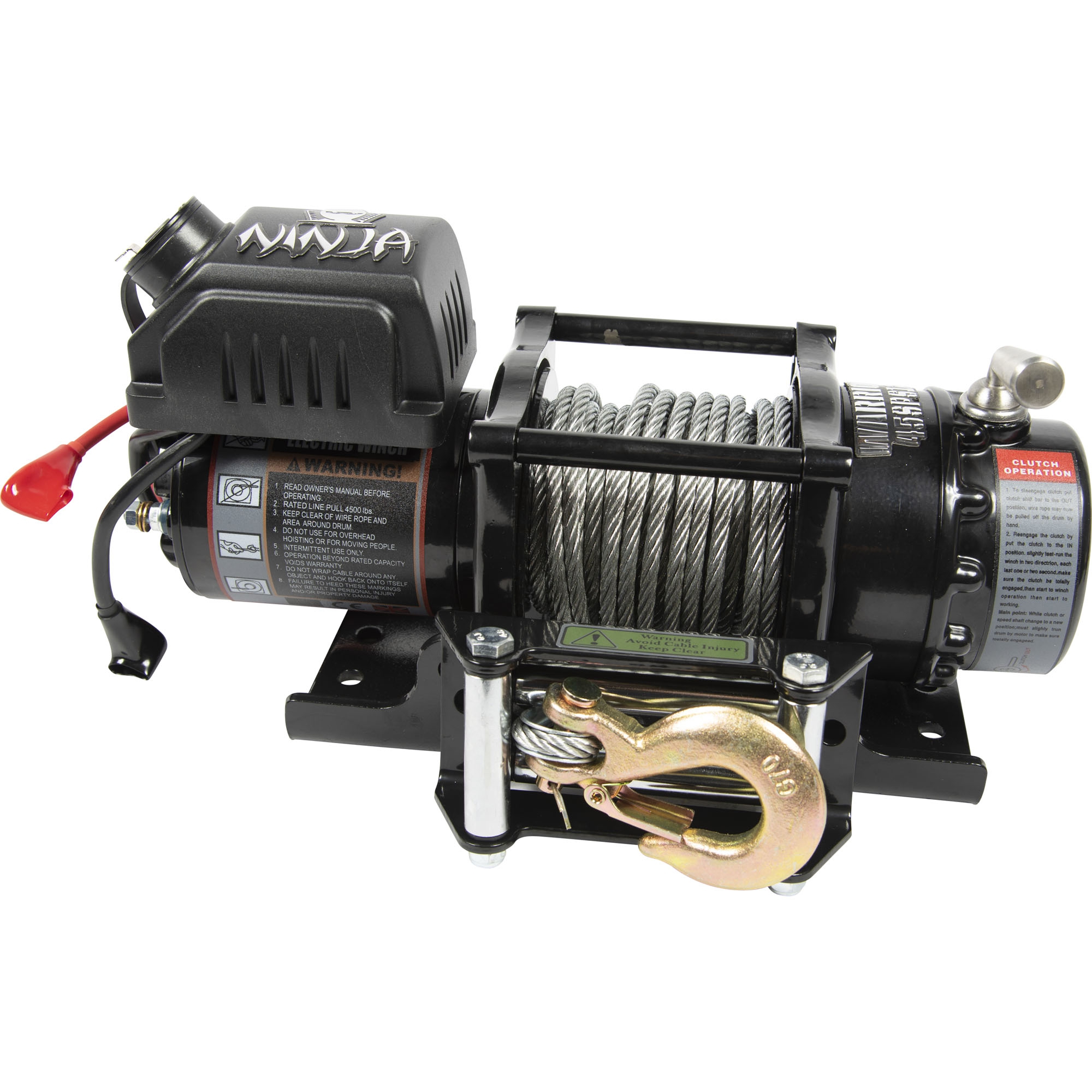 Elektrische Seilwinde, 12 V Zugkr. 2041 kg, Stahlseil