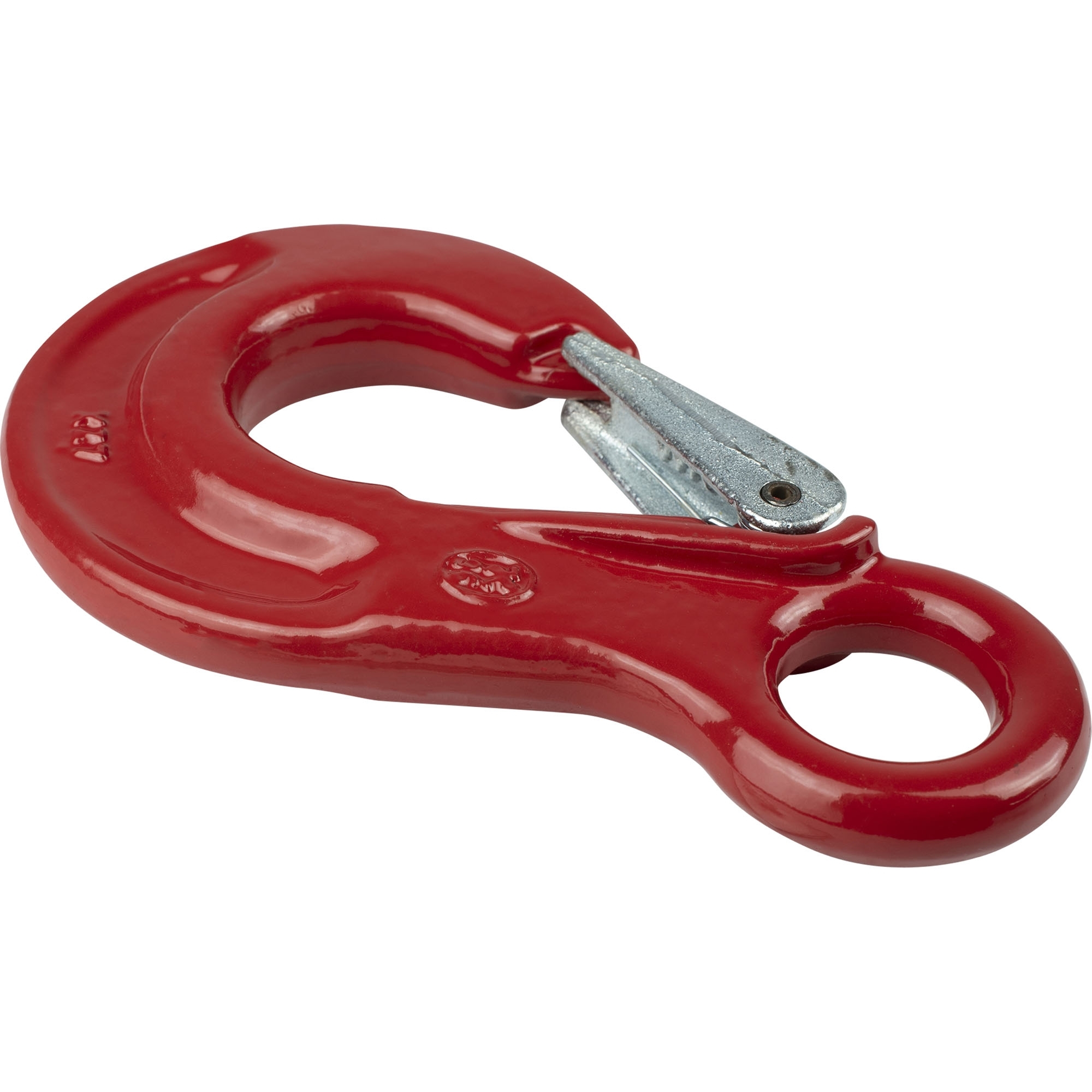 Abschlepphaken mit Sicherung, 2000 kg, Augen-Ø 25 mm, rot