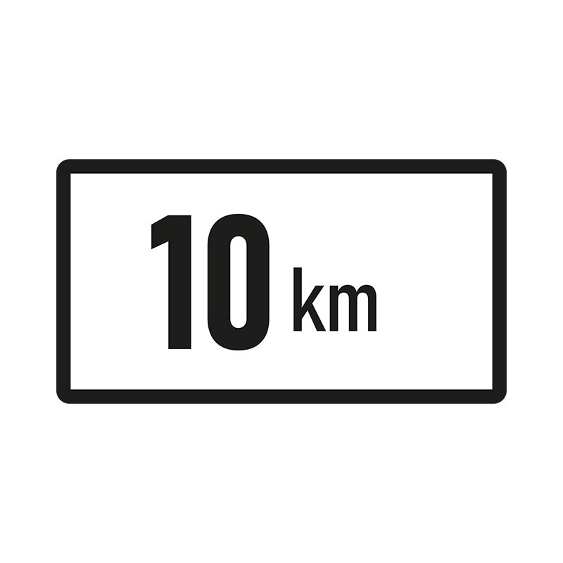10 km/h-Tafel, 200 x 150 mm, Aluminium