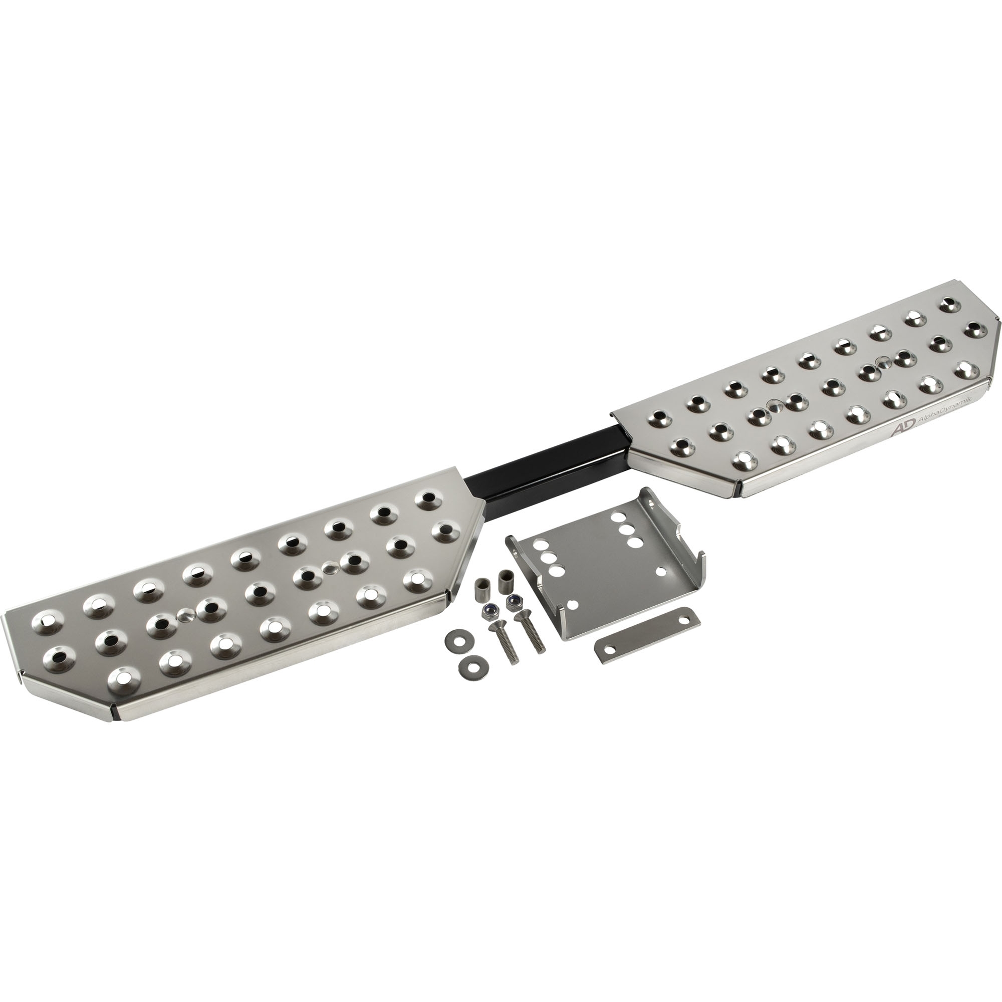 Heckauftritt für AHK, Edelstahl, (2x) 460 x 150 mm