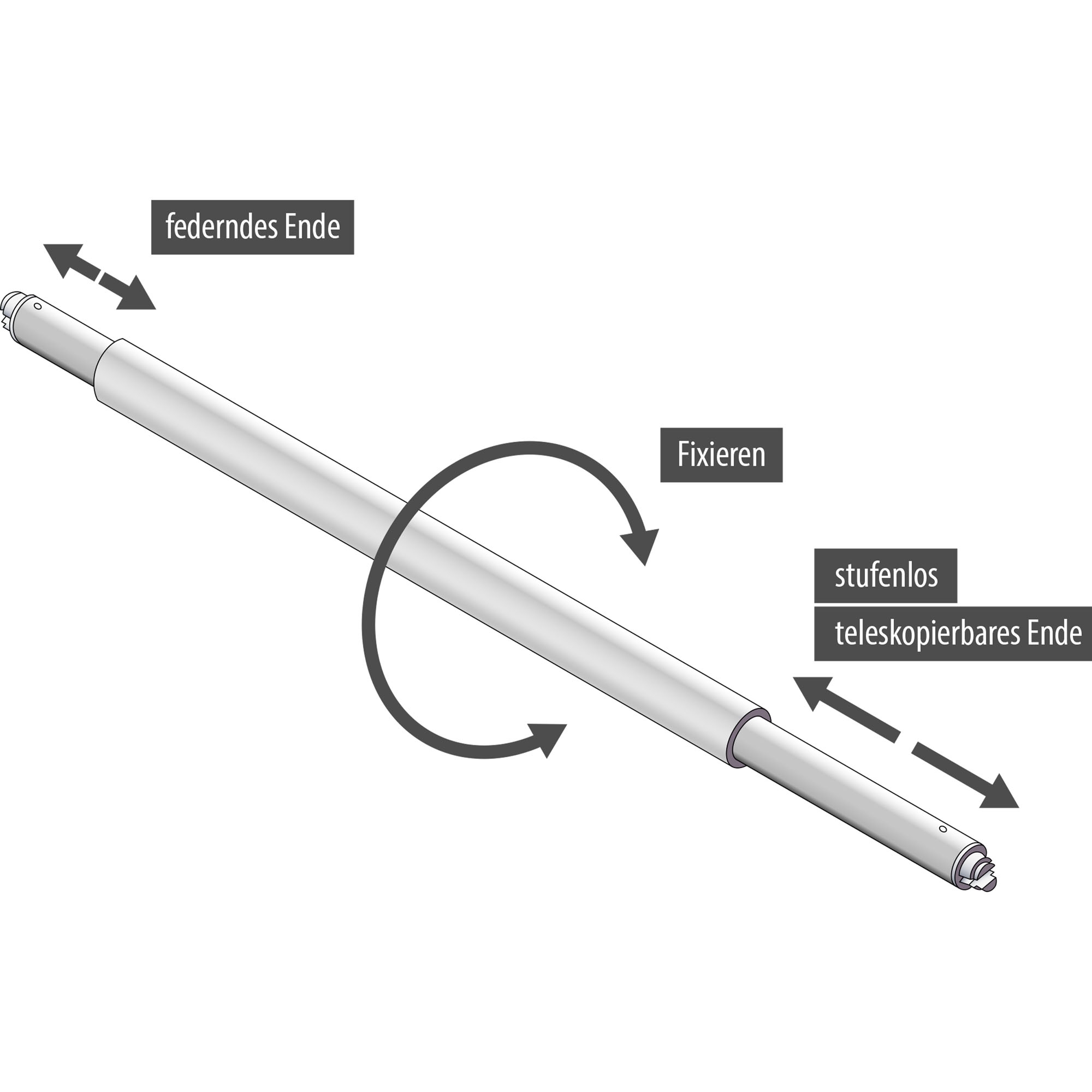 Sperrbalken, Alu, Verstellbereich 640 - 800 mm