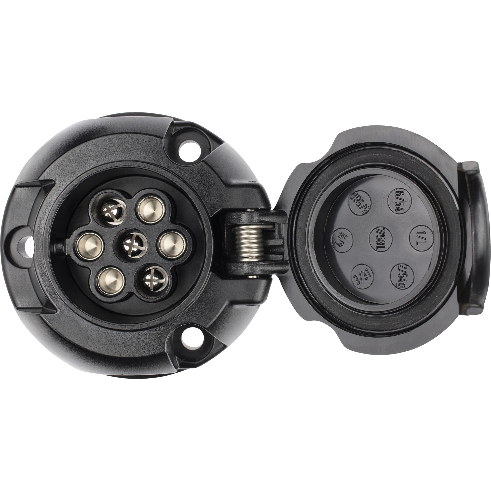 Steckdose 7-polig, 12V, Kunststoff, wasserdicht