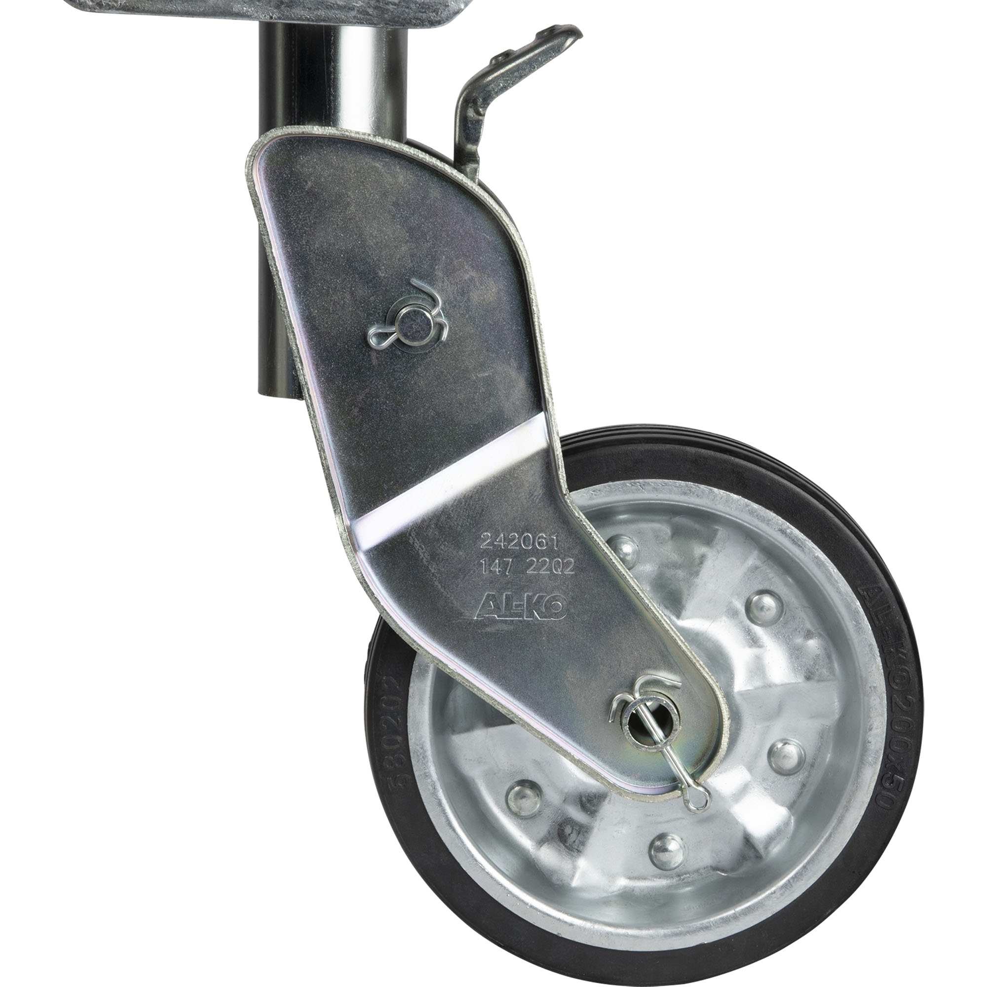 Halbautomatik-Stützrad AL-KO Ø 60mm, Stützl. 500kg